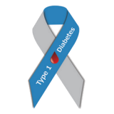 Type 1 diabetes awareness ribbon